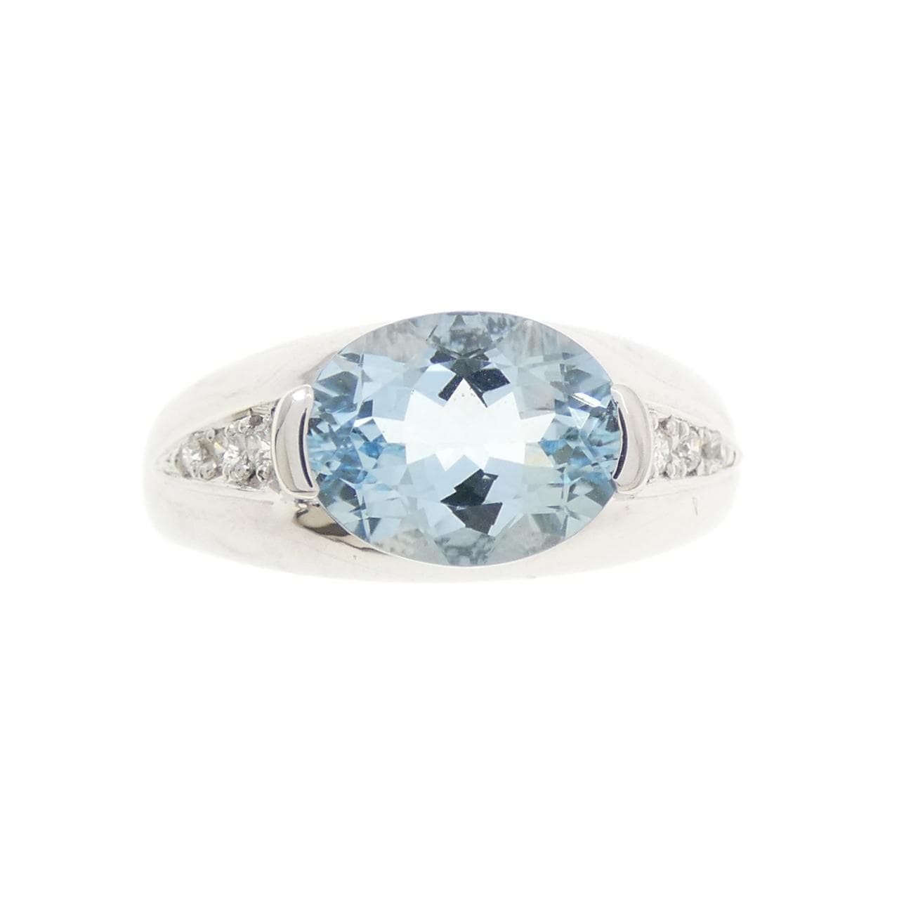 K18WG アクアマリン リング 1.85CT