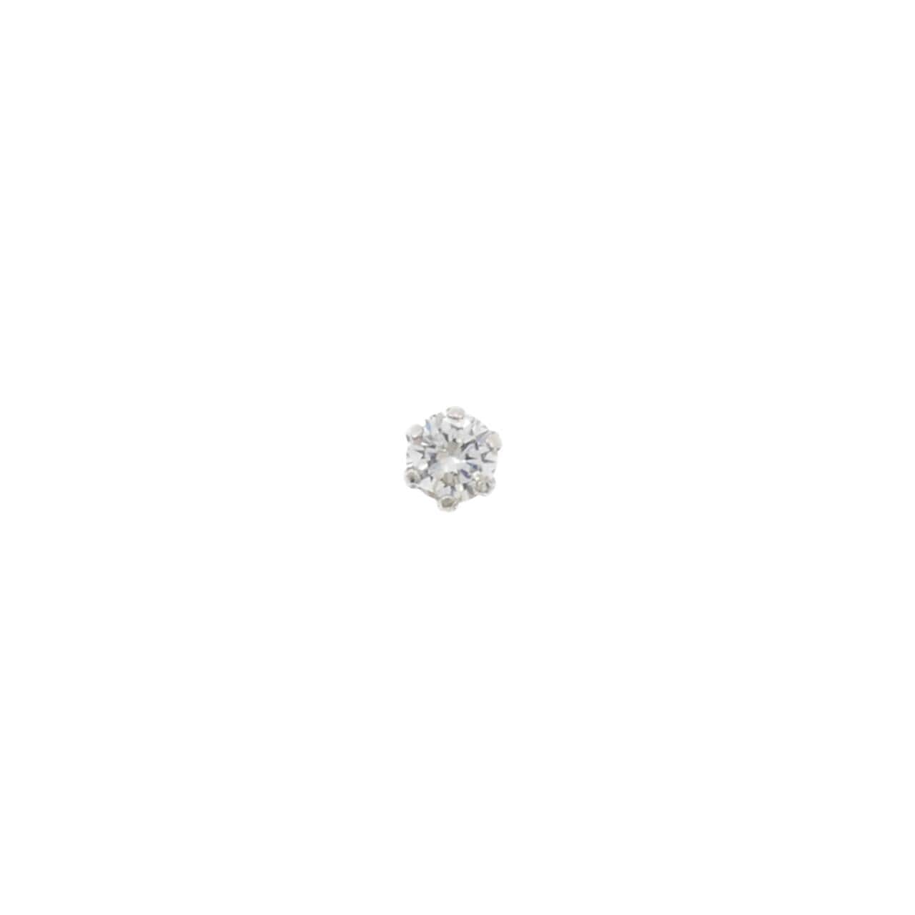 PT900 ダイヤモンド ピアス 0.10CT 片耳
