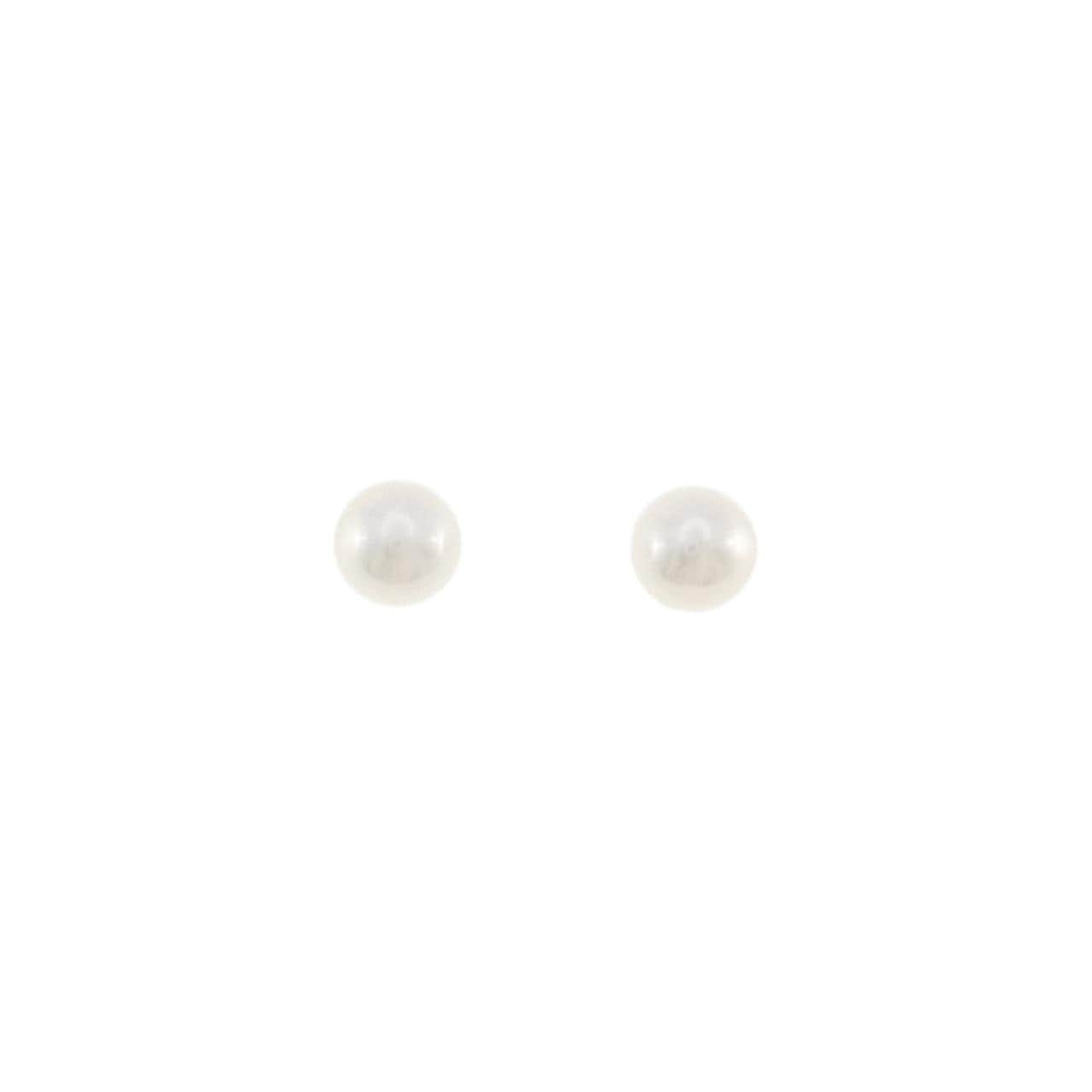 PT900 アコヤパール ピアス 6.6mm