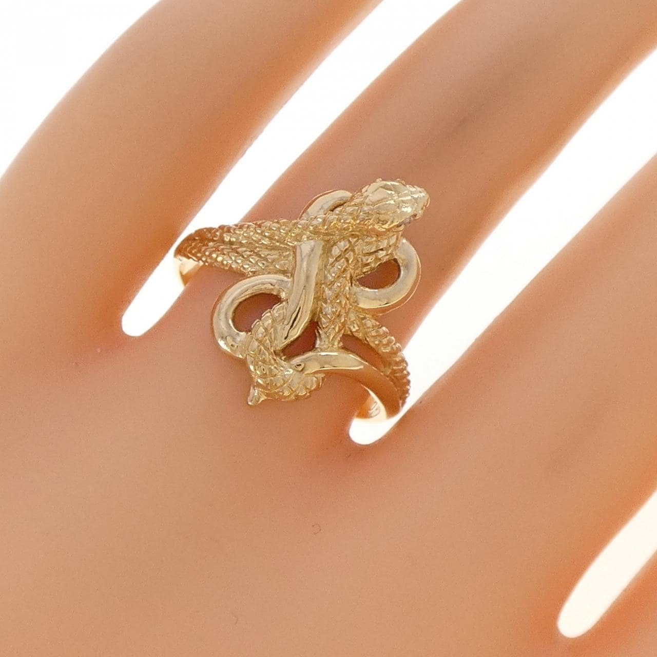 K18YG スネーク ダイヤモンド リング 0.02CT