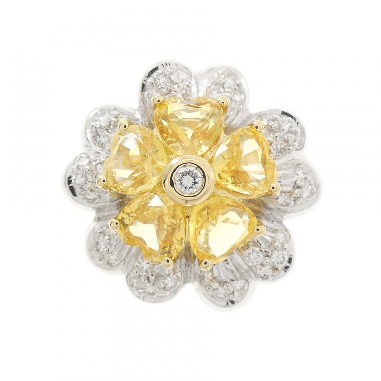 ポンテヴェキオ フラワー サファイヤ リング 2.88CT
