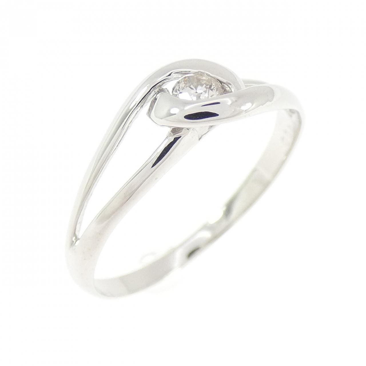 K18WG ダイヤモンド リング 0.08CT