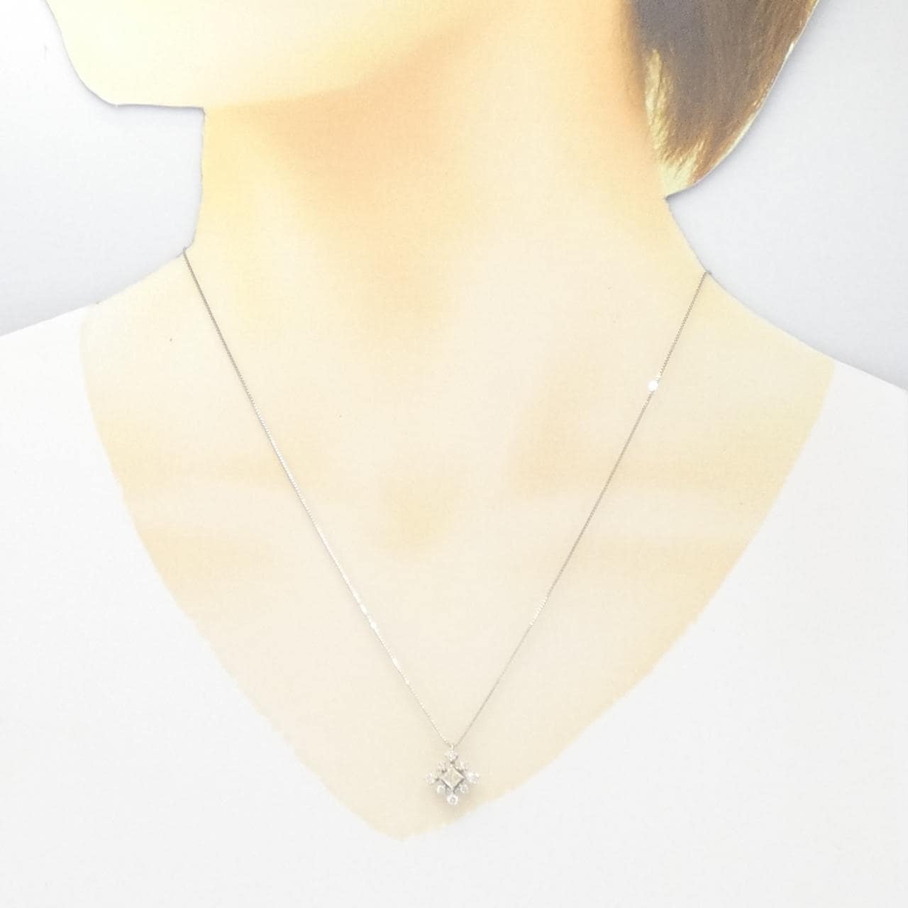 PT900/PT850 ダイヤモンド ネックレス 0.254CT