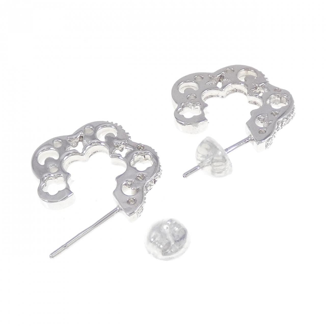 750WG/K18WG钻石耳环