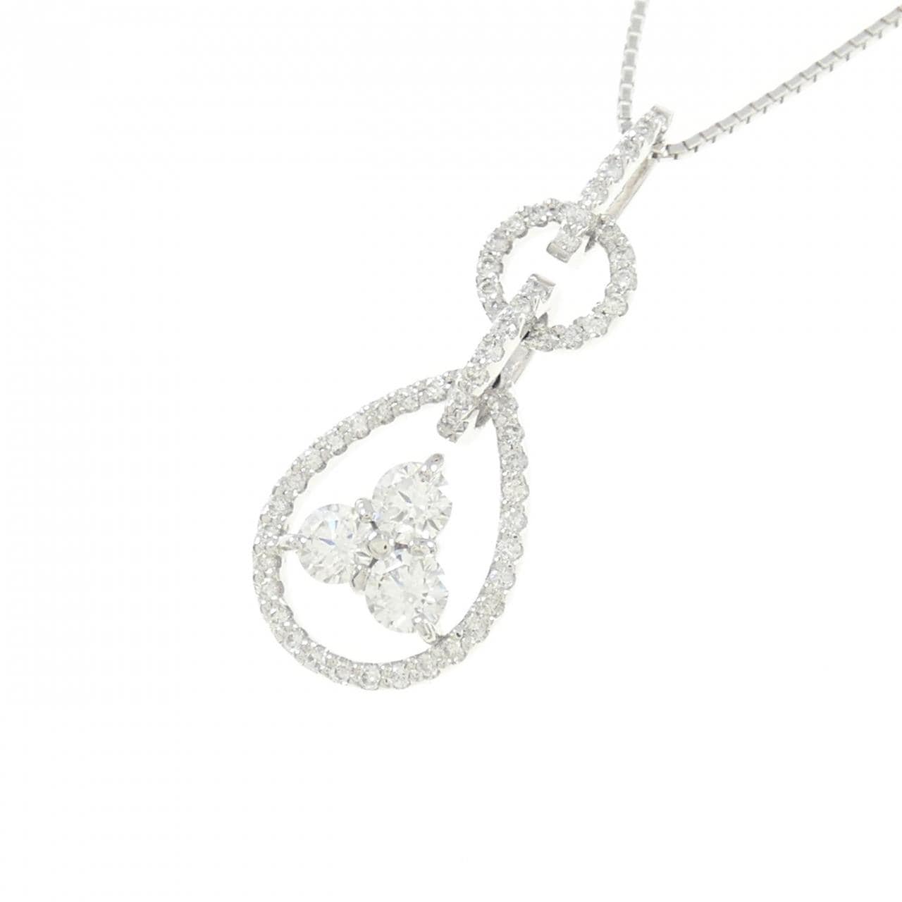 K18WG ダイヤモンド ネックレス 0.379CT