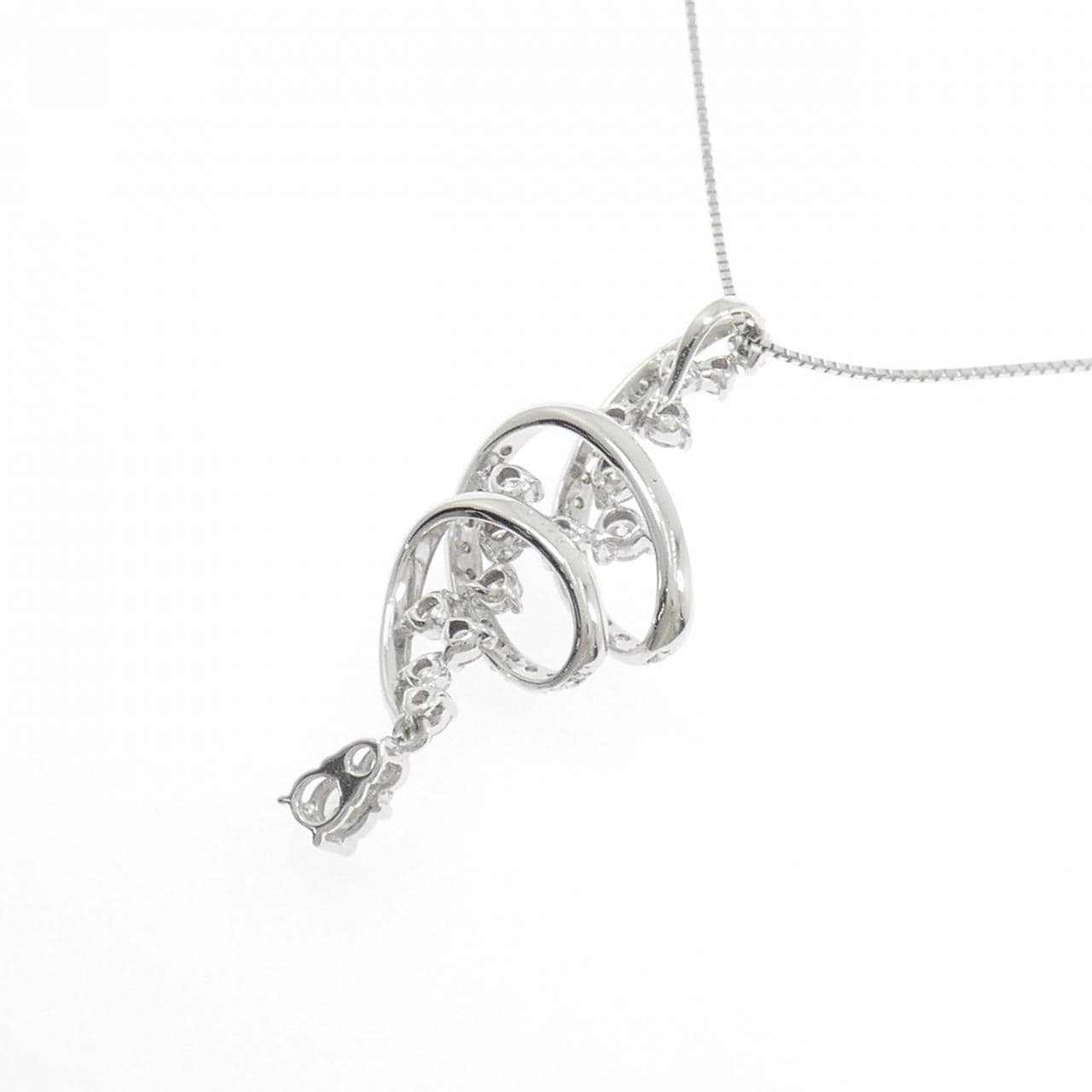 K18WG ダイヤモンド ネックレス 1.40CT