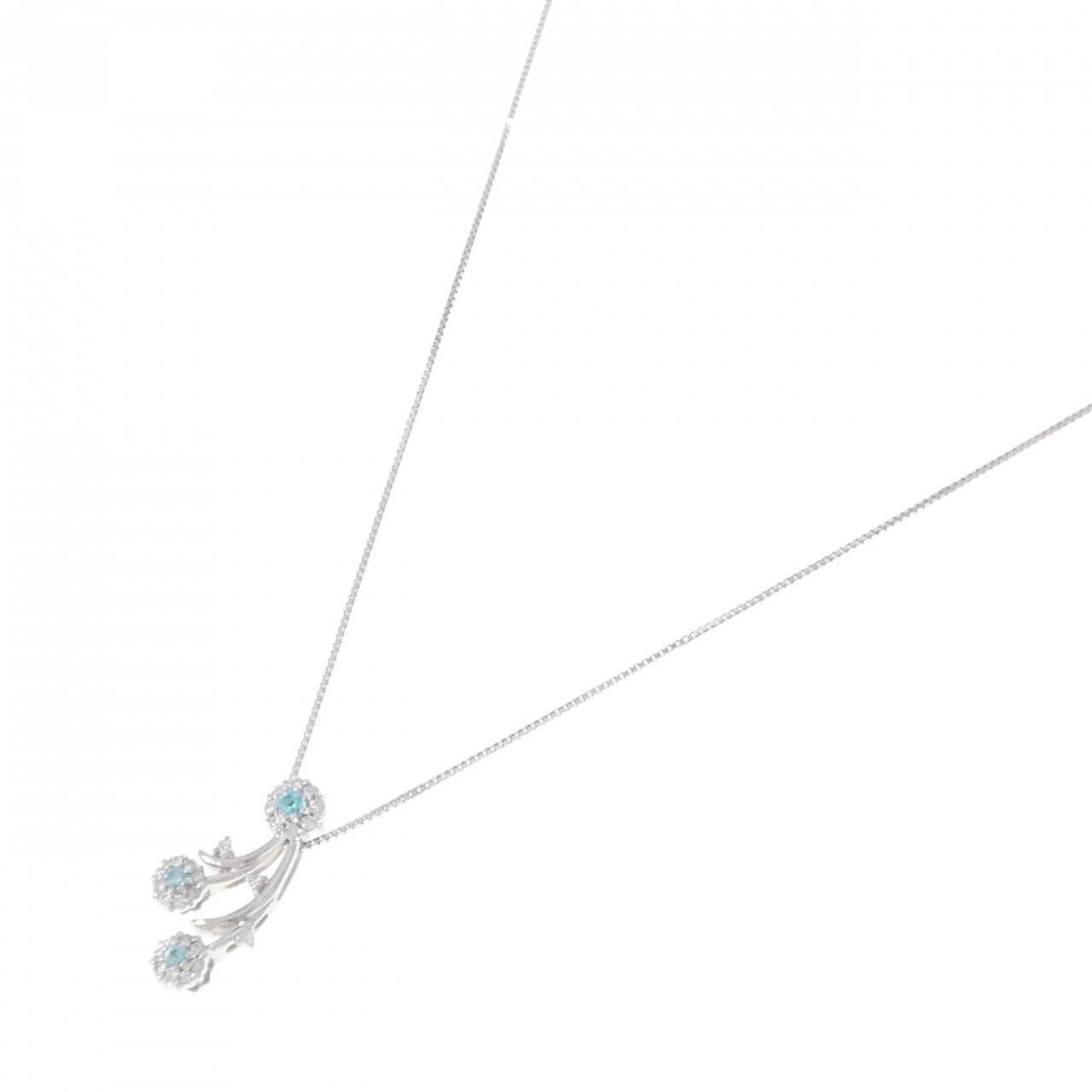 K18WG トルマリン ネックレス 0.11CT