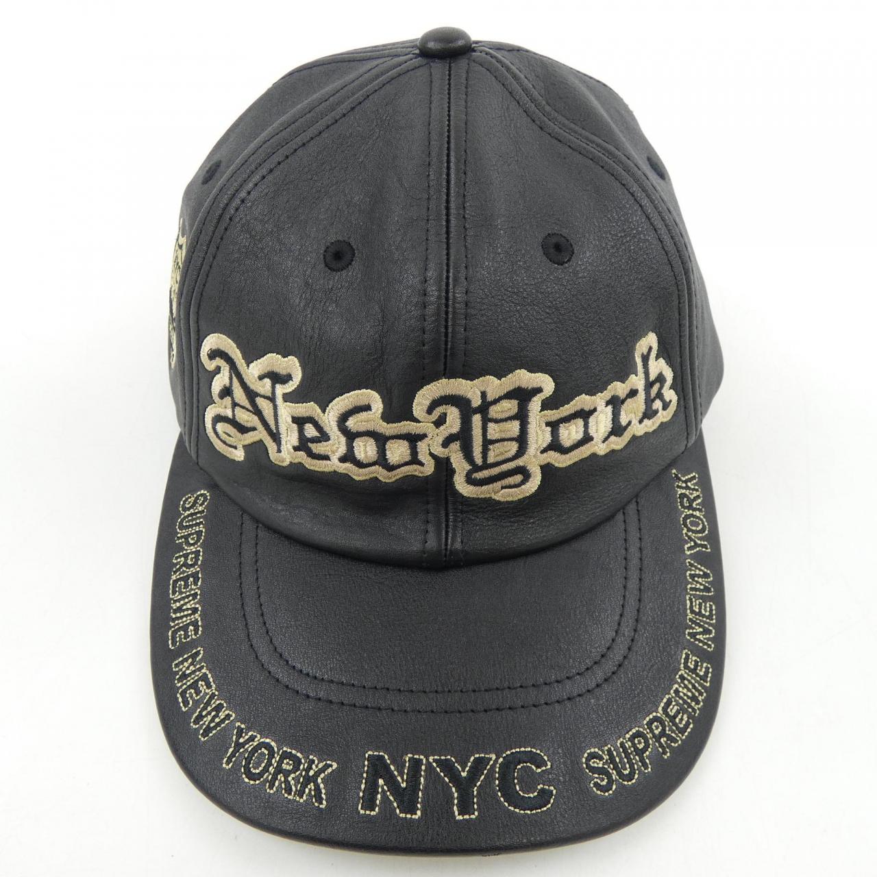 シュプリーム SUPREME New York Leather 6-Panel キャップ