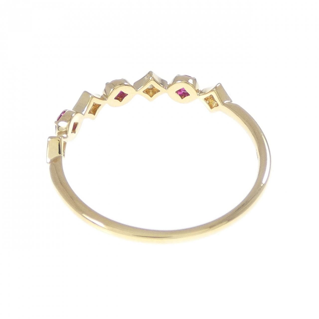 K18YG ルビー リング 0.10CT