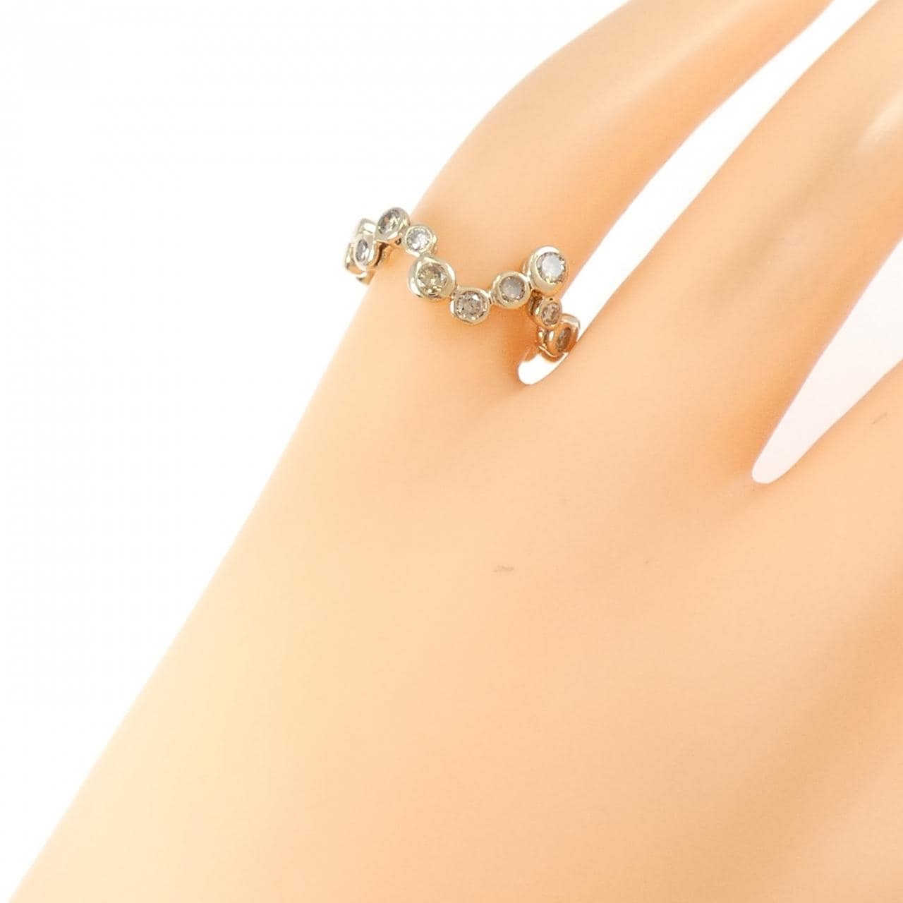 カシケイ ベゼル ダイヤモンド リング 0.40CT