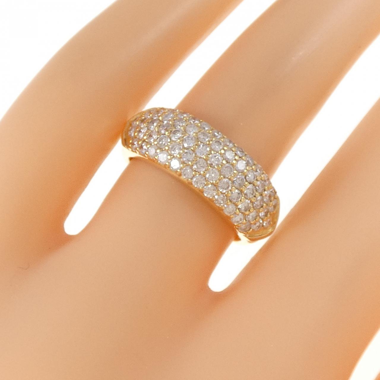 K18YG pave Diamond ring 1.00CT