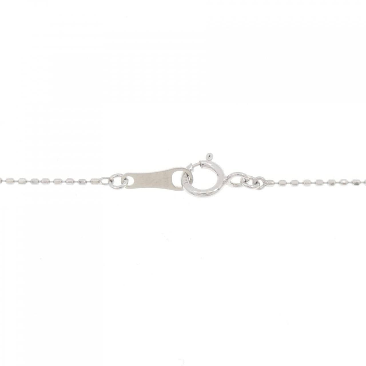 K10WG ソリティア ダイヤモンド ネックレス 0.10CT