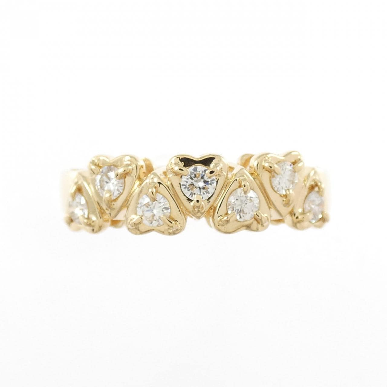 K18YG ハート ダイヤモンド リング 0.24CT
