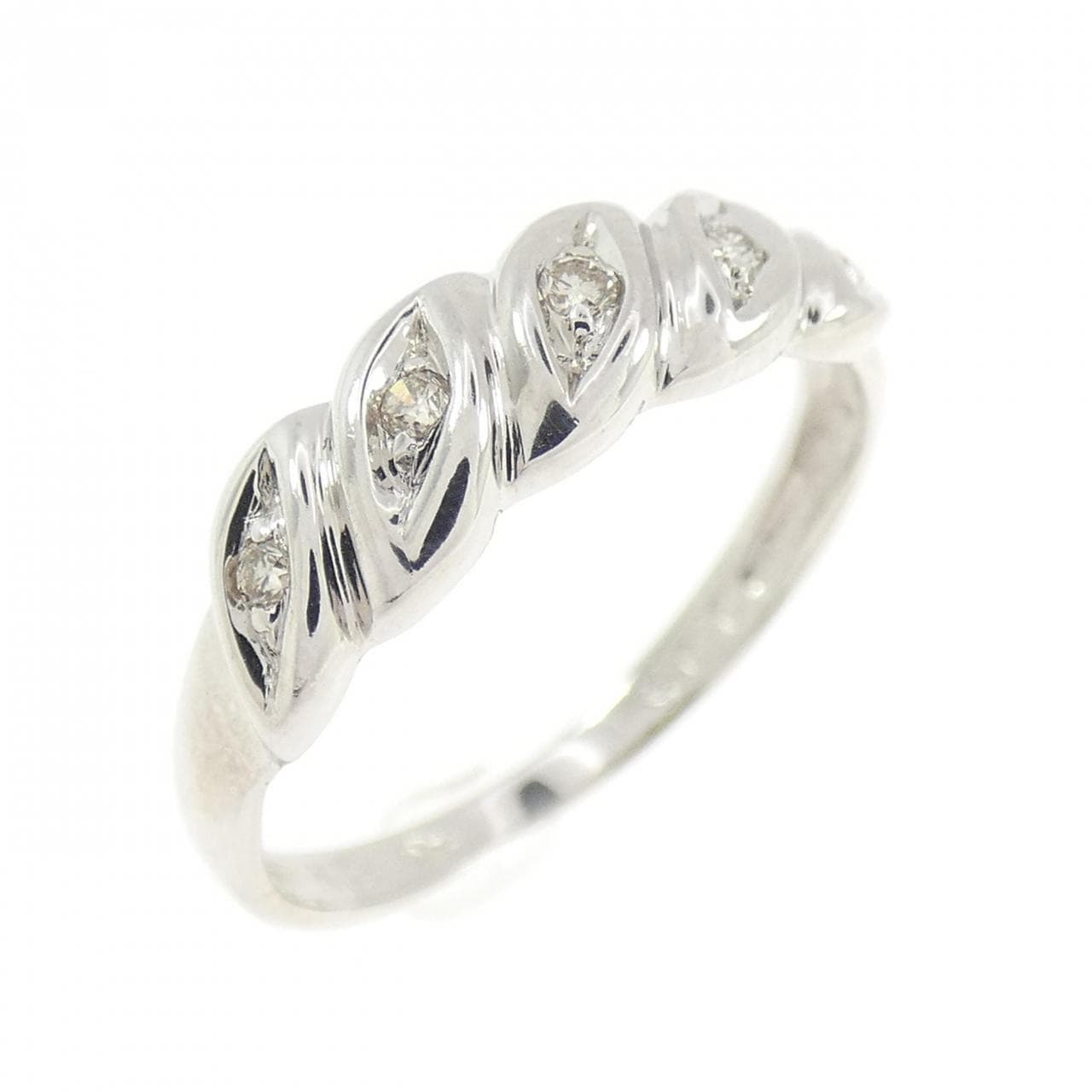 K18WG ダイヤモンド リング 0.05CT