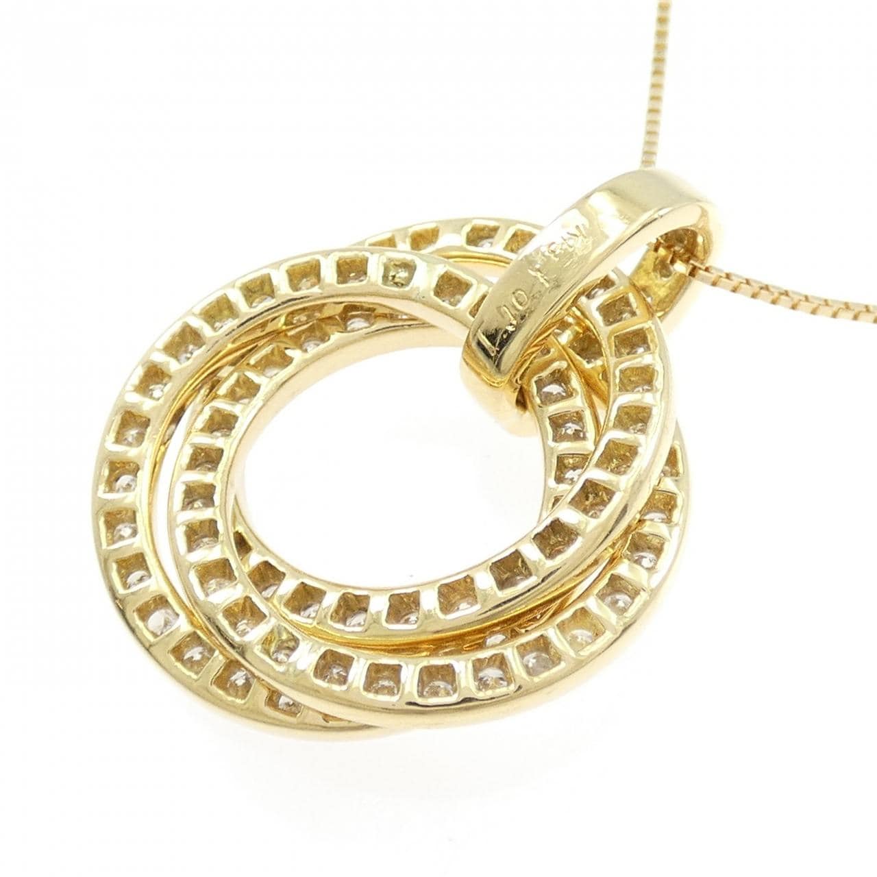 K18YG ダイヤモンド ネックレス 1.01CT