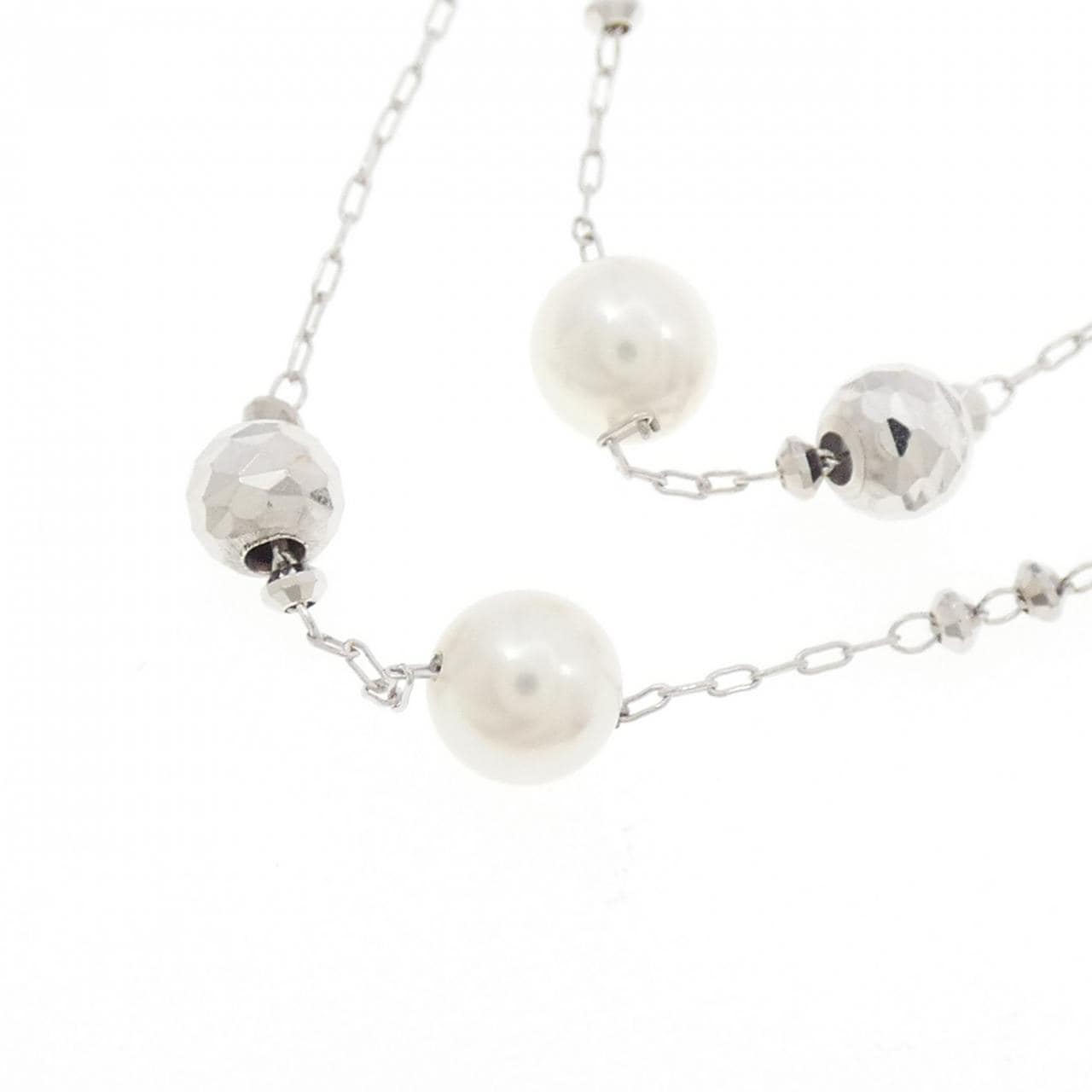 K18WG アコヤパール ネックレス