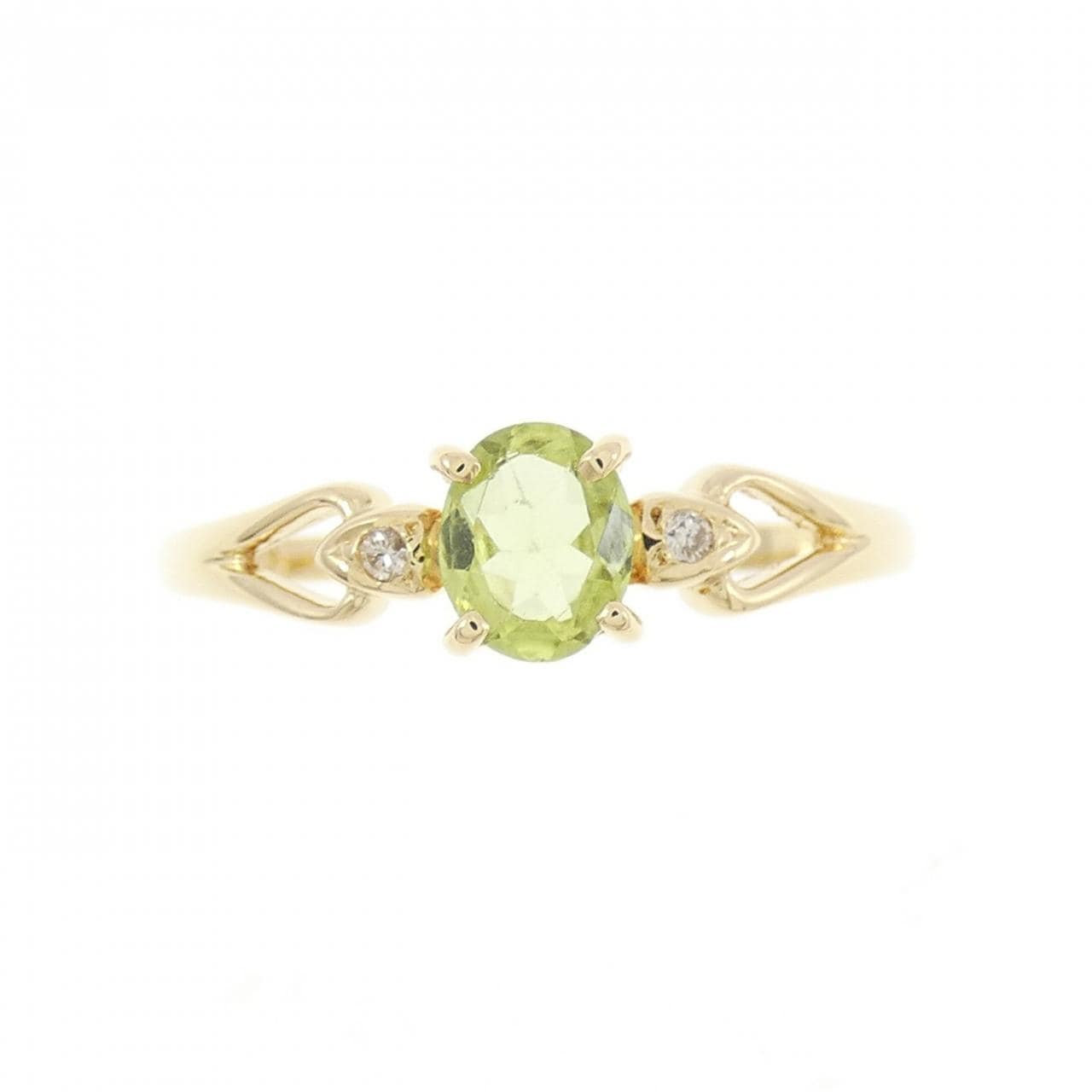 K18YG ペリドット リング