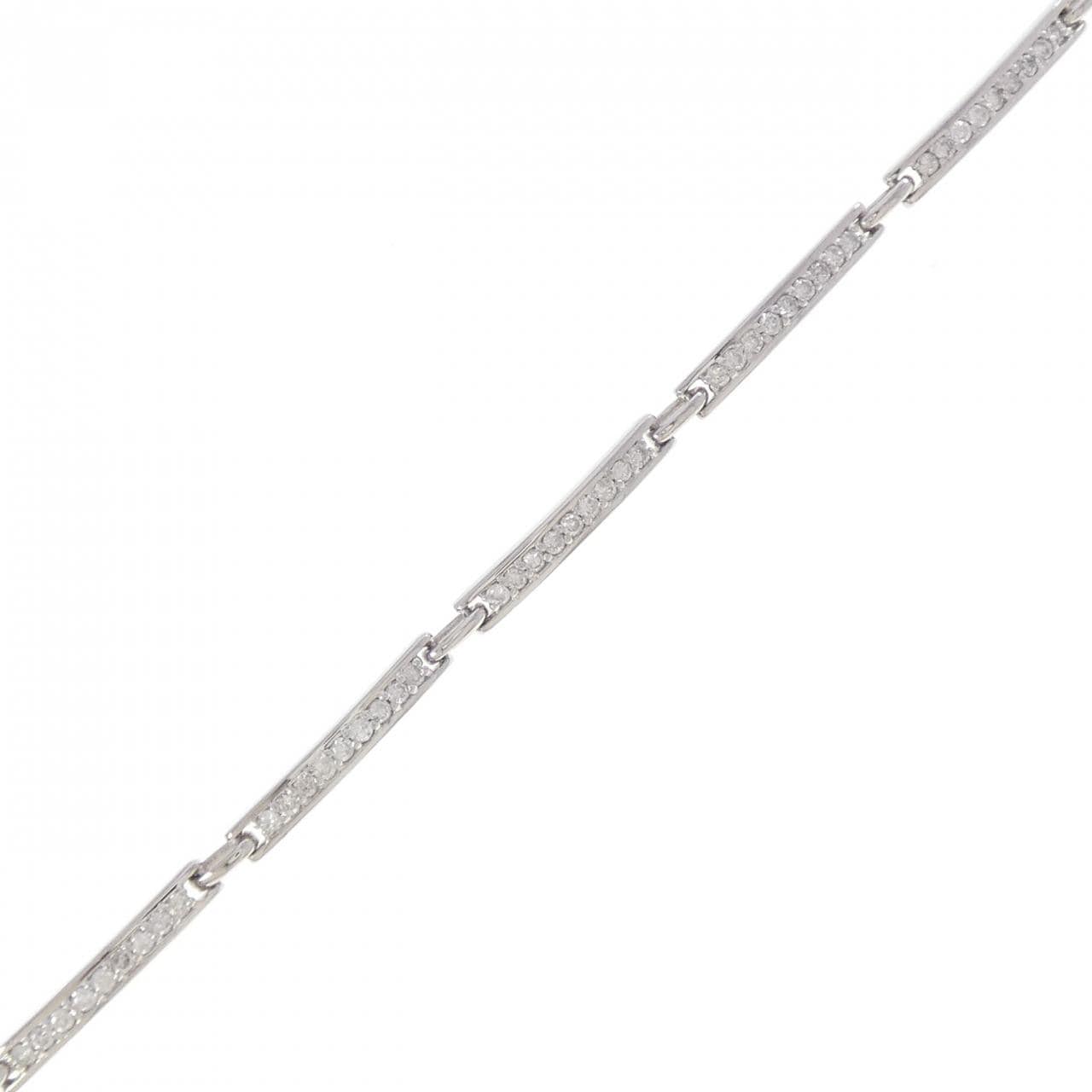 K18WG ダイヤモンド ブレスレット 1.06CT