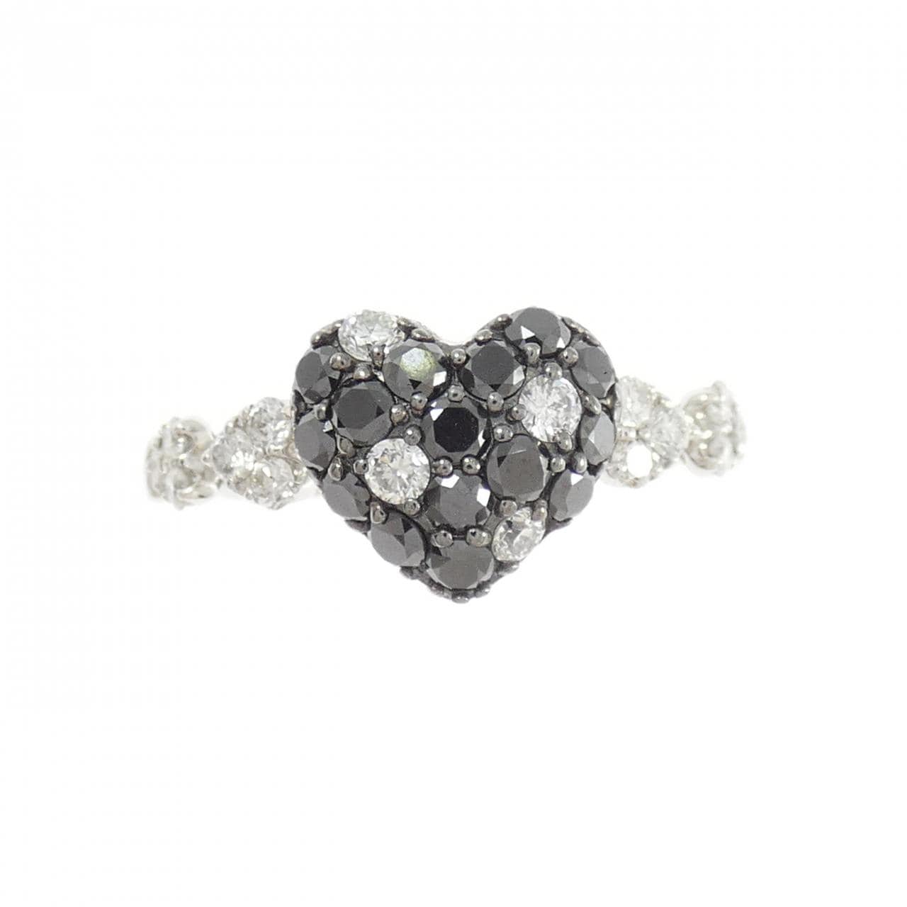 K18WG ハート ダイヤモンド リング 0.32CT