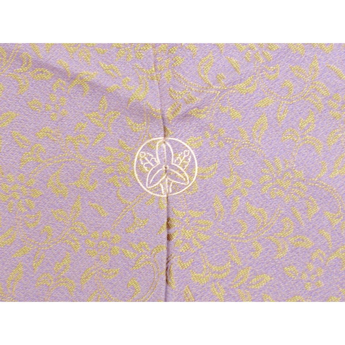 訪問着　丸に沢瀉　刺繍加工　身丈Ｓ寸