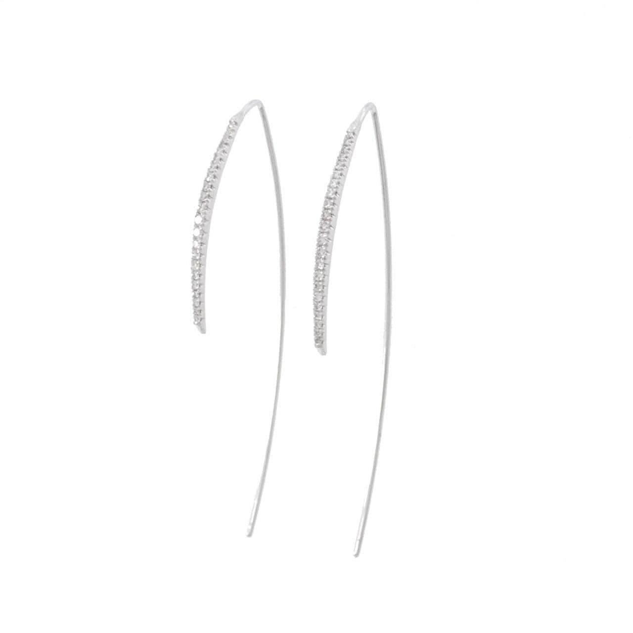 K18WG ダイヤモンド ピアス 0.24CT