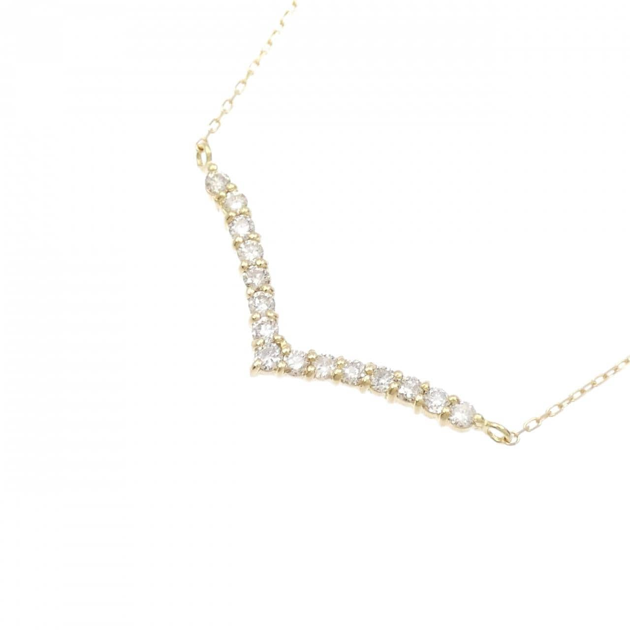 [BRAND NEW] K18YG Diamond necklace 0.20CT