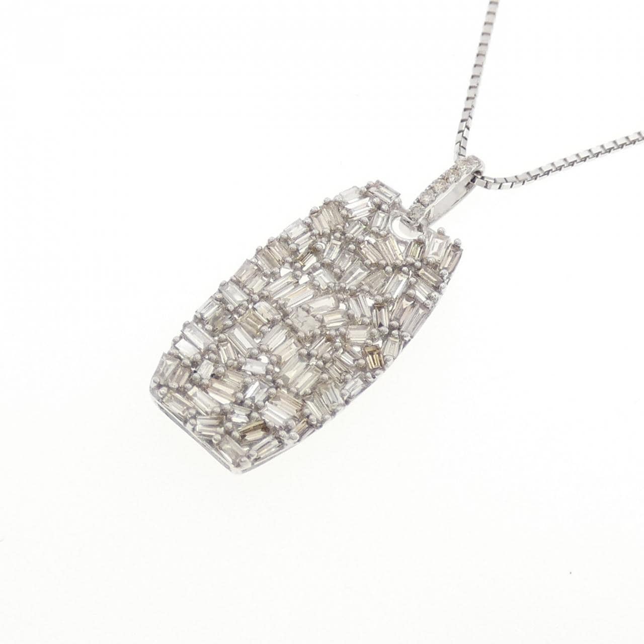 K18WG ダイヤモンド ネックレス 0.80CT