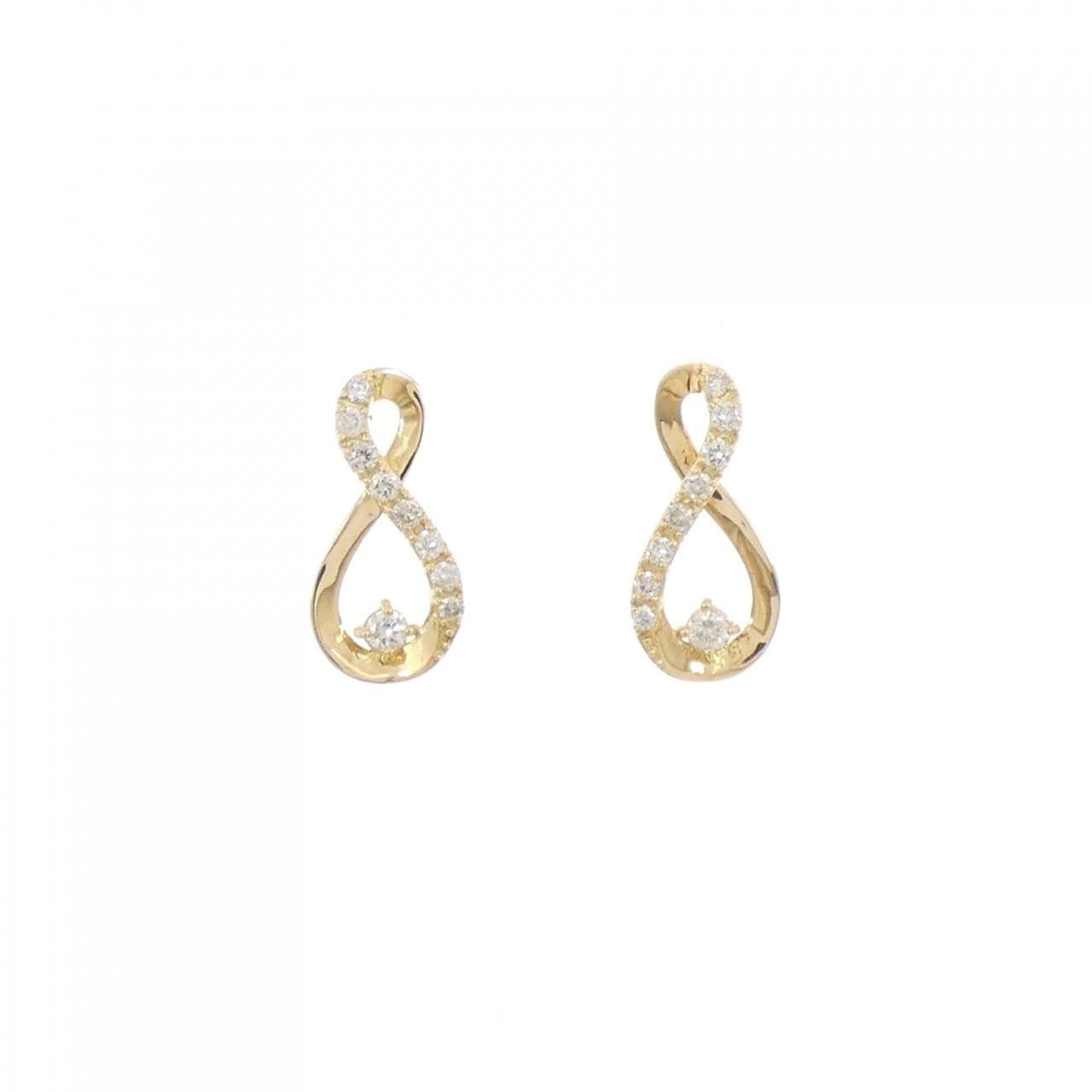 【新品】K18YG ダイヤモンド ピアス 0.20CT