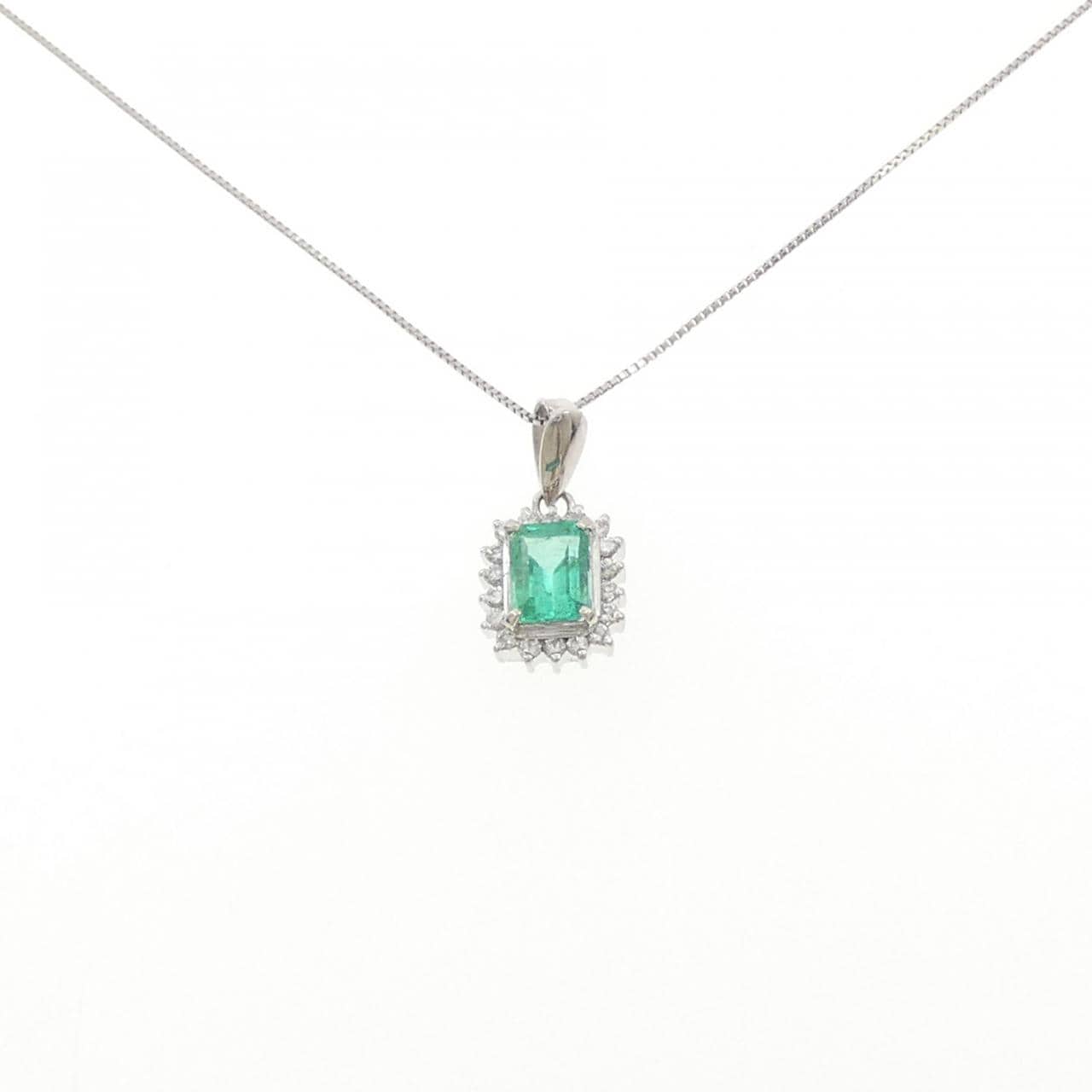 PT900/PT850 エメラルド ネックレス 0.885CT
