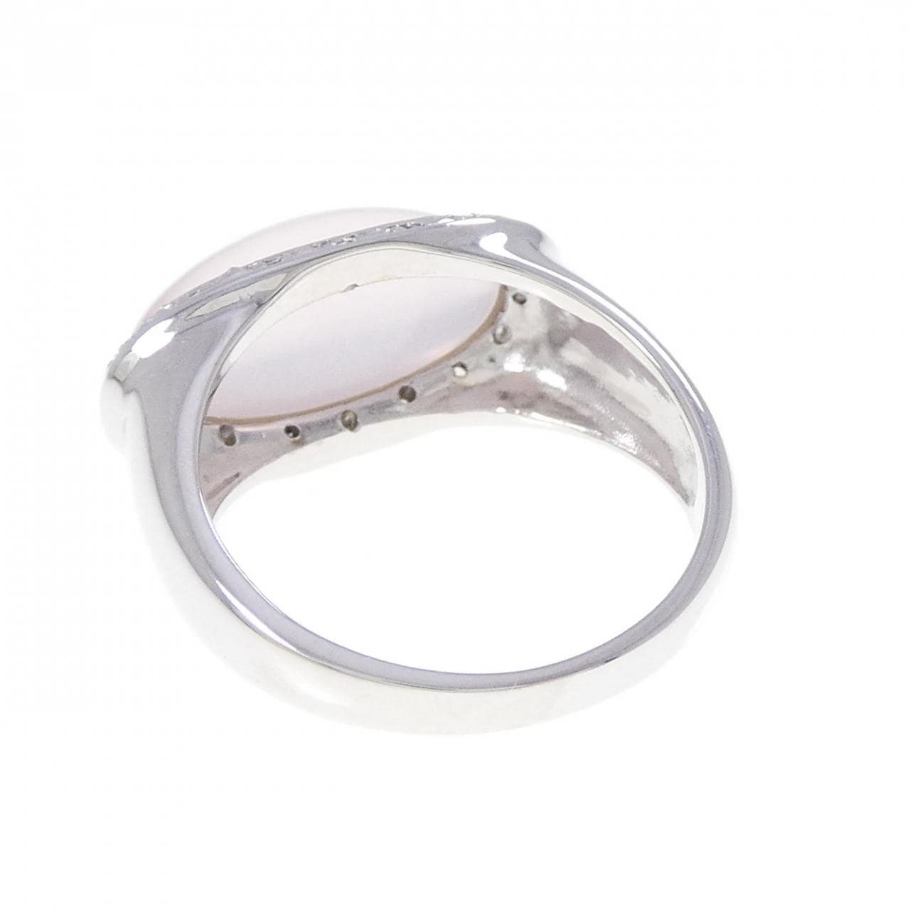 K18WG ローズクオーツ リング