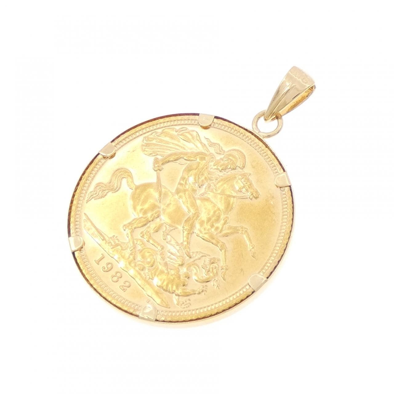K18YG(枠) コイン ペンダント