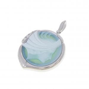 K18WG メノウカメオ ペンダント