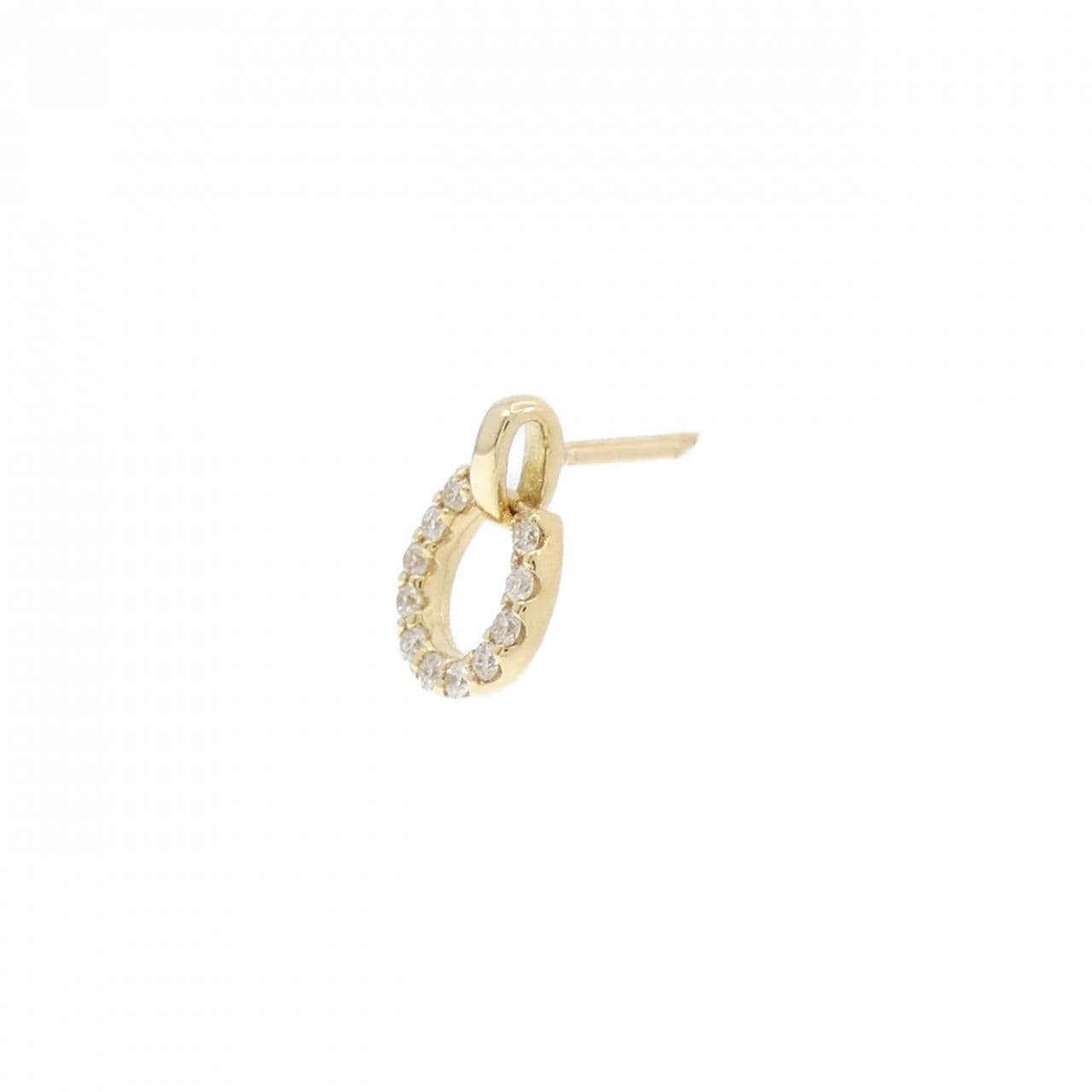K18YG ダイヤモンド ピアス 0.05CT 片耳