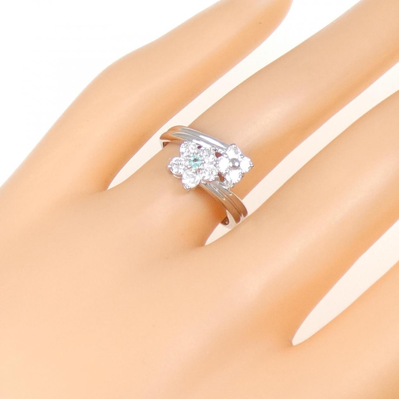 PT900 花形碧玺戒指 0.03CT