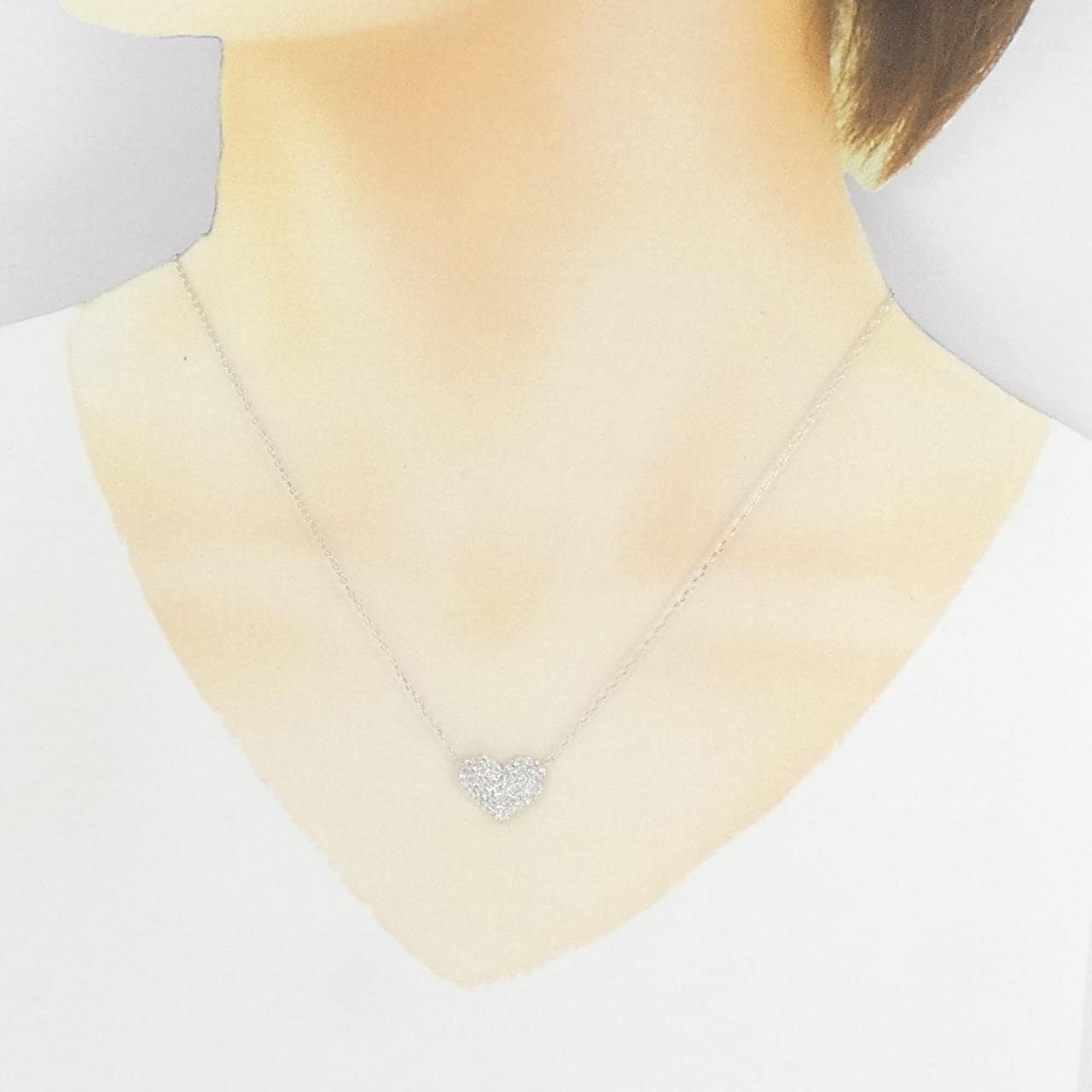 サマンサティアラ ハート ダイヤモンド ネックレス 0.63CT