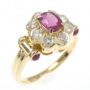 K18YG ルビー リング 0.72CT