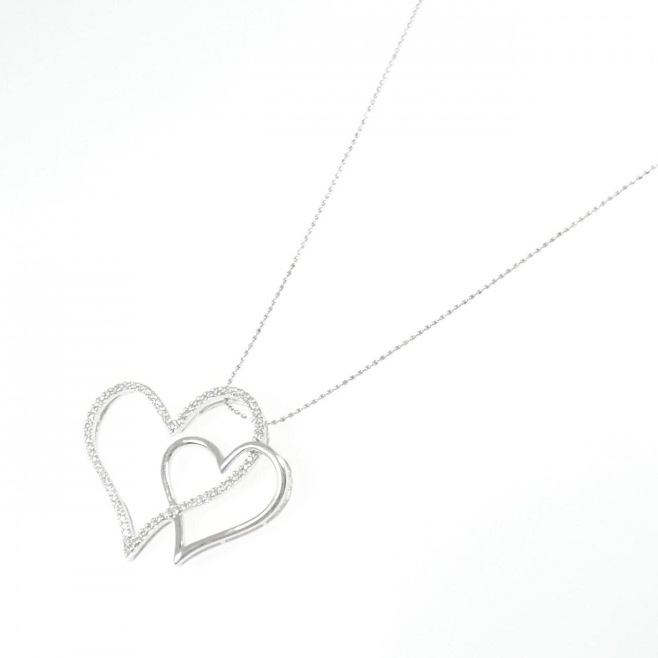 K18WG 心形鑽石項鍊 0.40CT