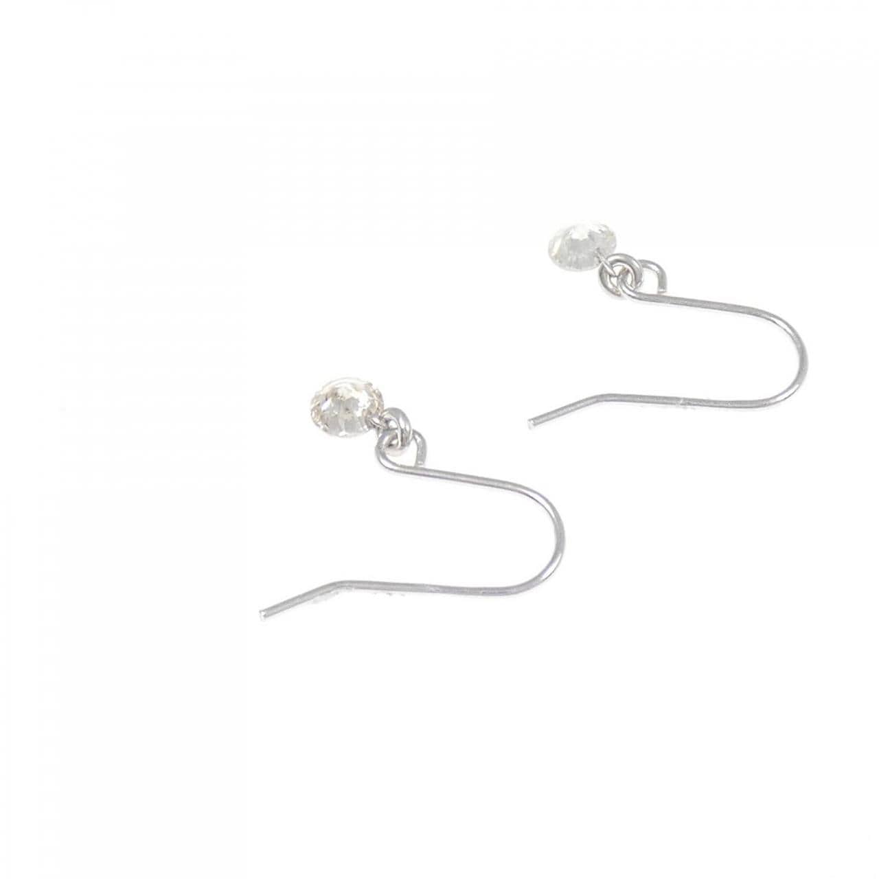 K18WG ダイヤモンド ピアス 0.20CT