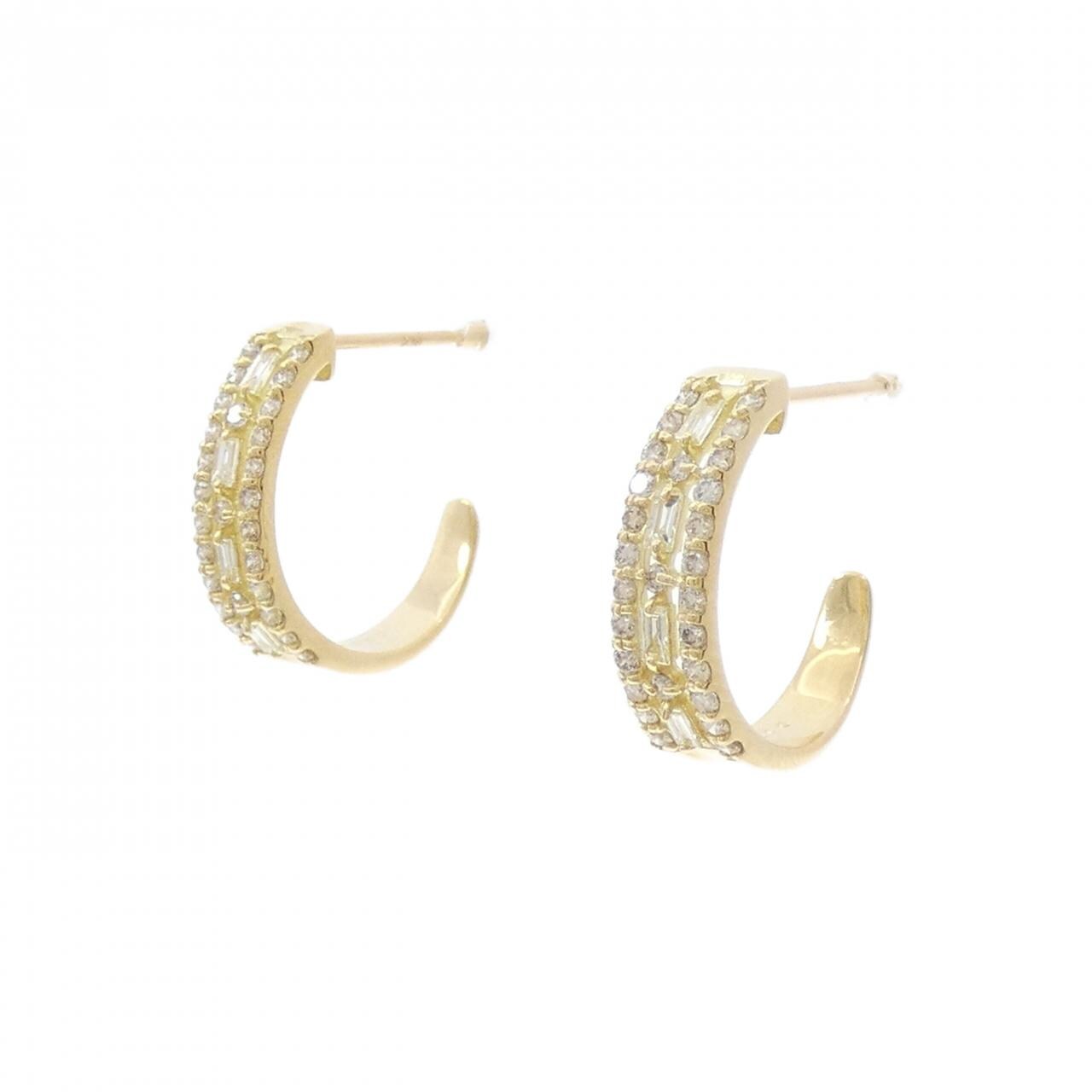 K18YGダイヤモンドピアス K18YG ダイヤモンド ピアス 0.56ct — セルビーオンラインストア