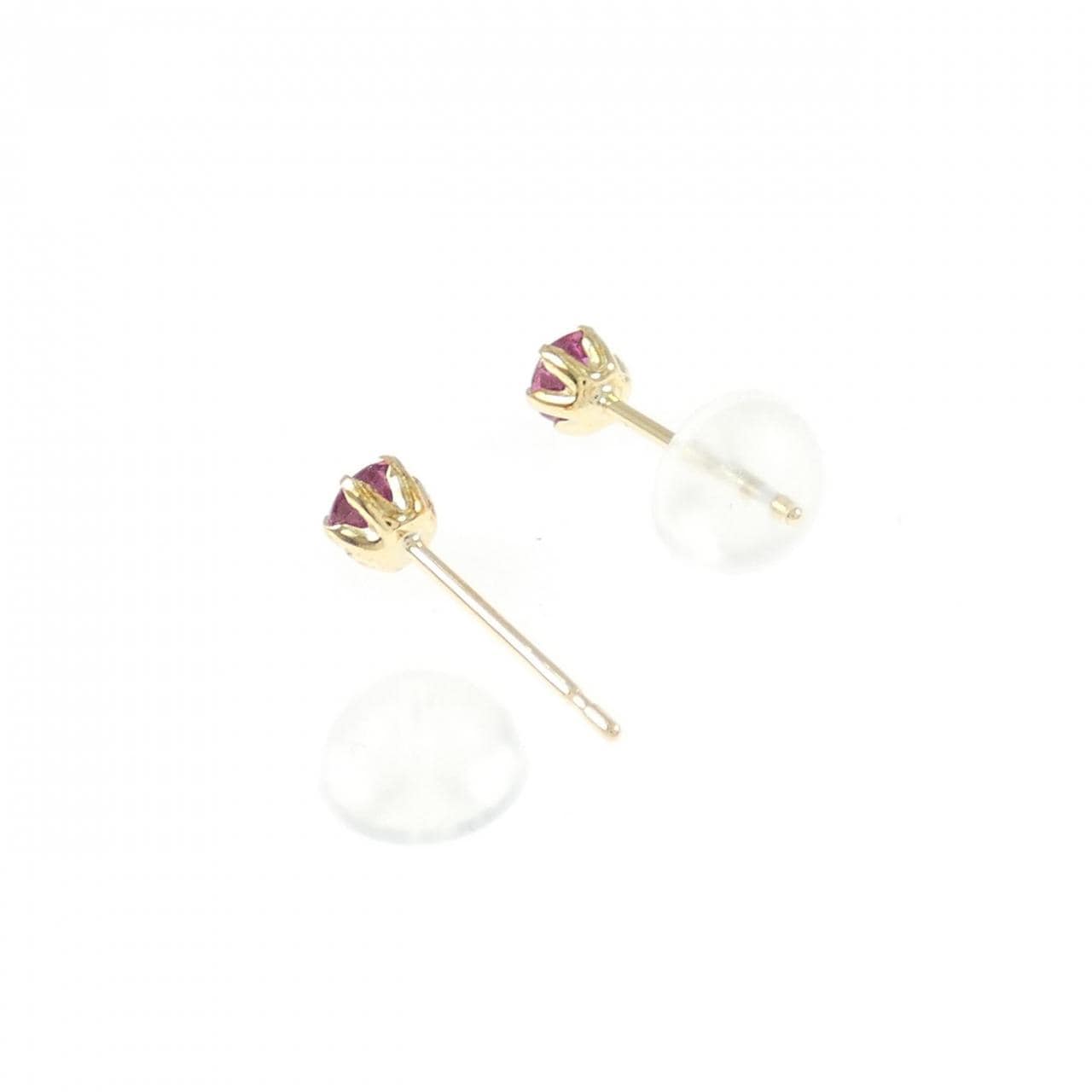 【新品】K18YG ルビー ピアス 0.26CT