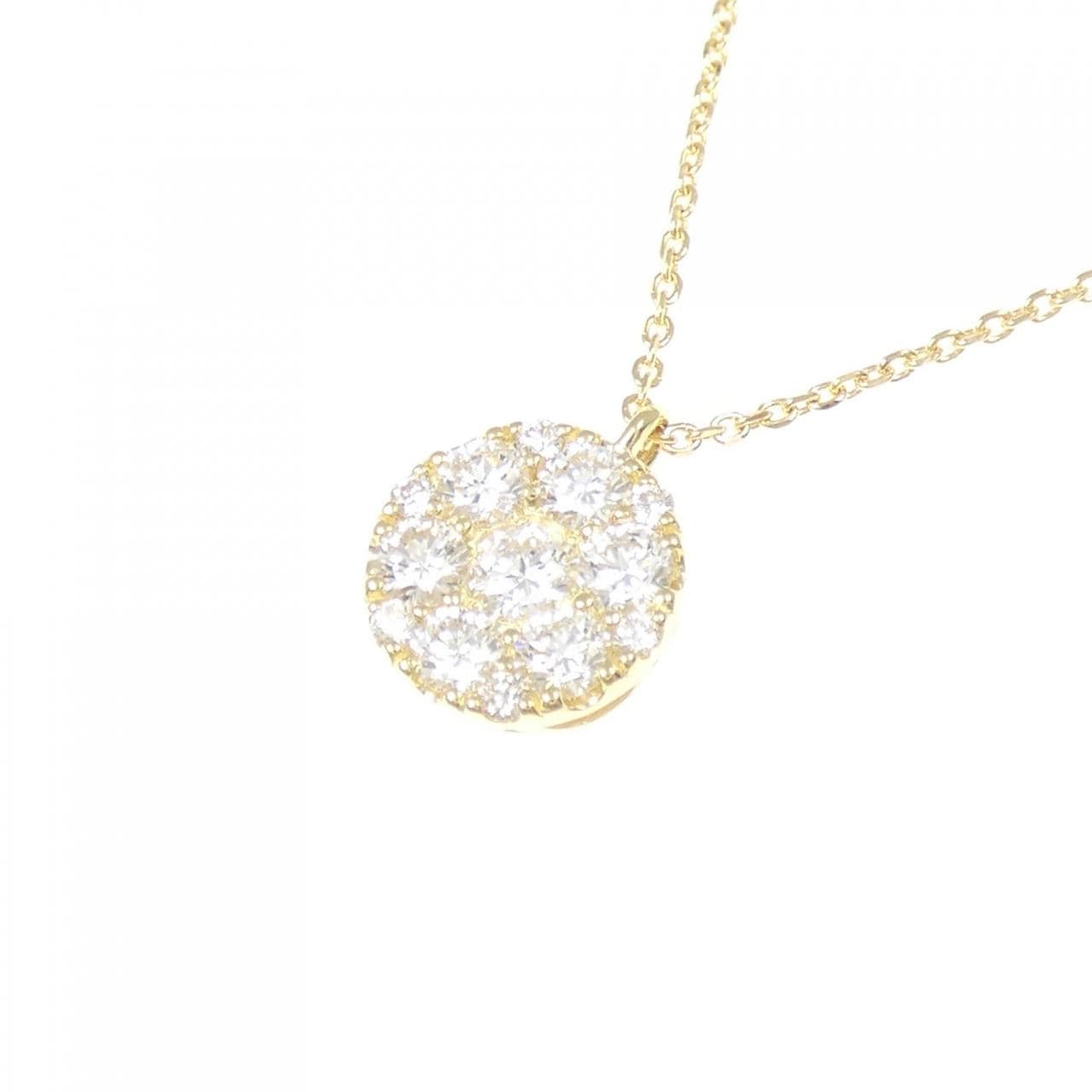 K18YG パヴェ ダイヤモンド ネックレス 0.7CT