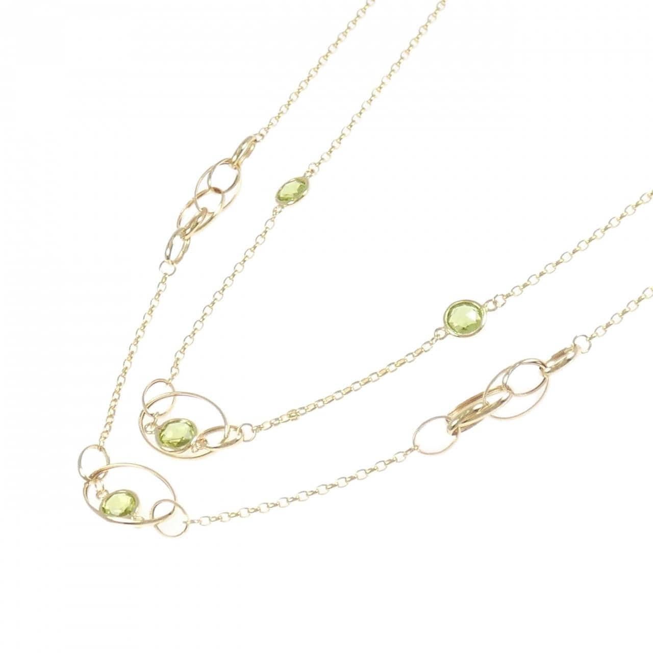 K18YG ペリドット ネックレス 3.00CT