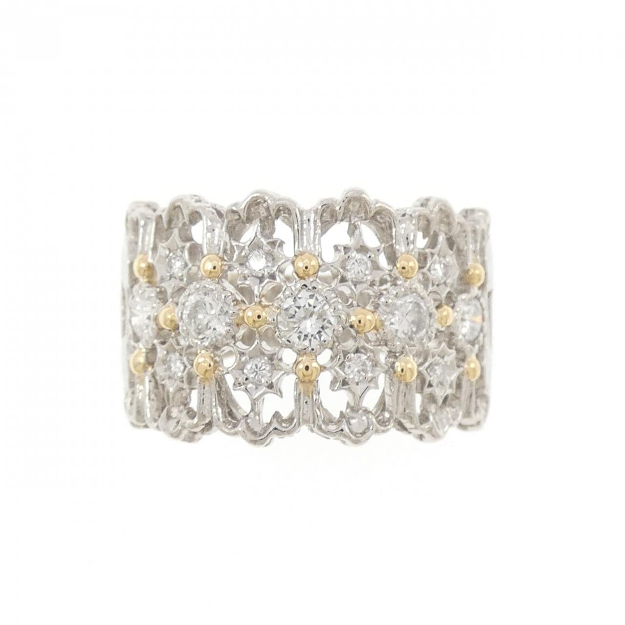PT900/K18YG ダイヤモンド リング 0.50CT