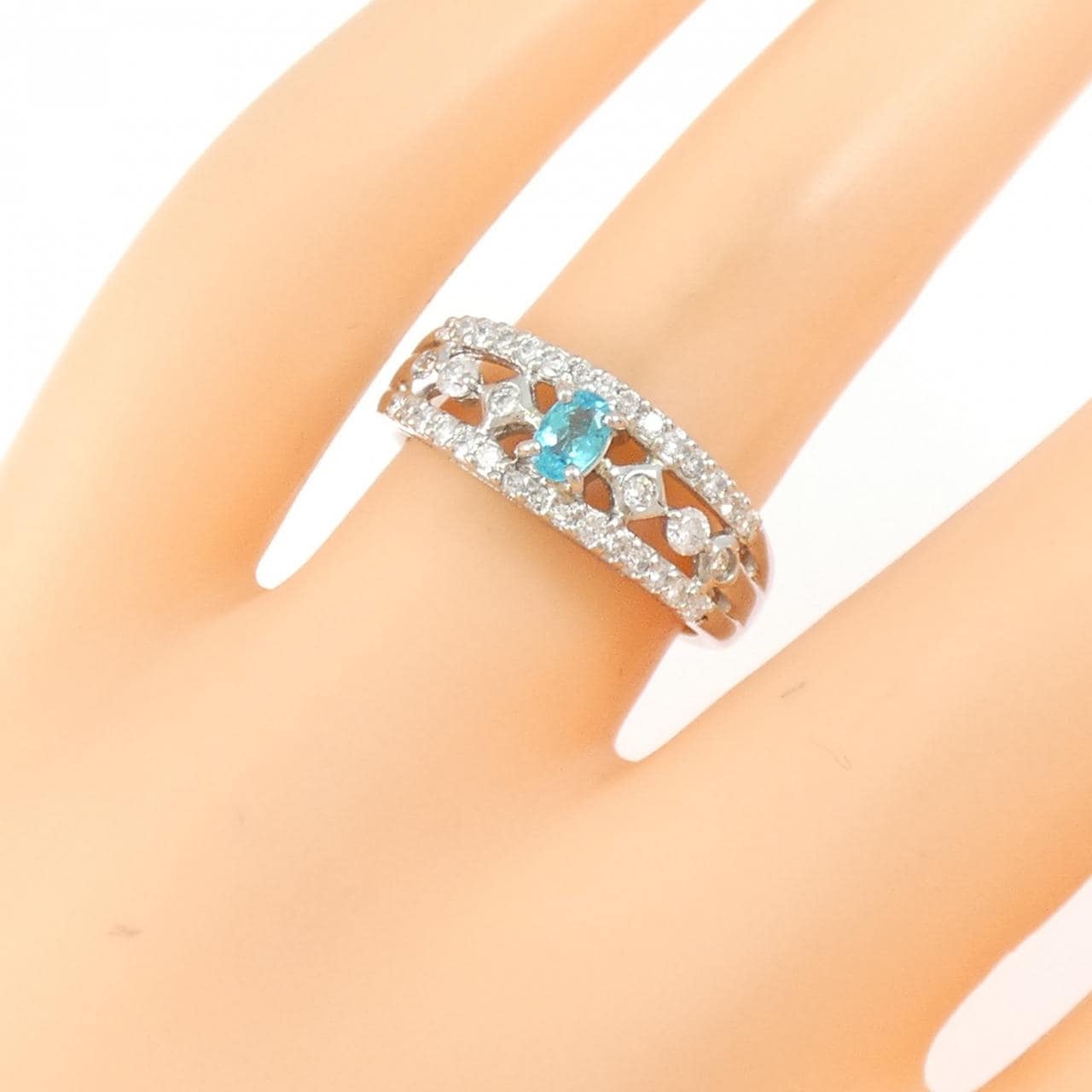 PT900 パライバトルマリン リング 0.18CT