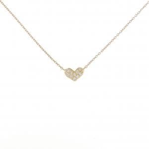 K18YG ハート ダイヤモンド ネックレス 0.08CT
