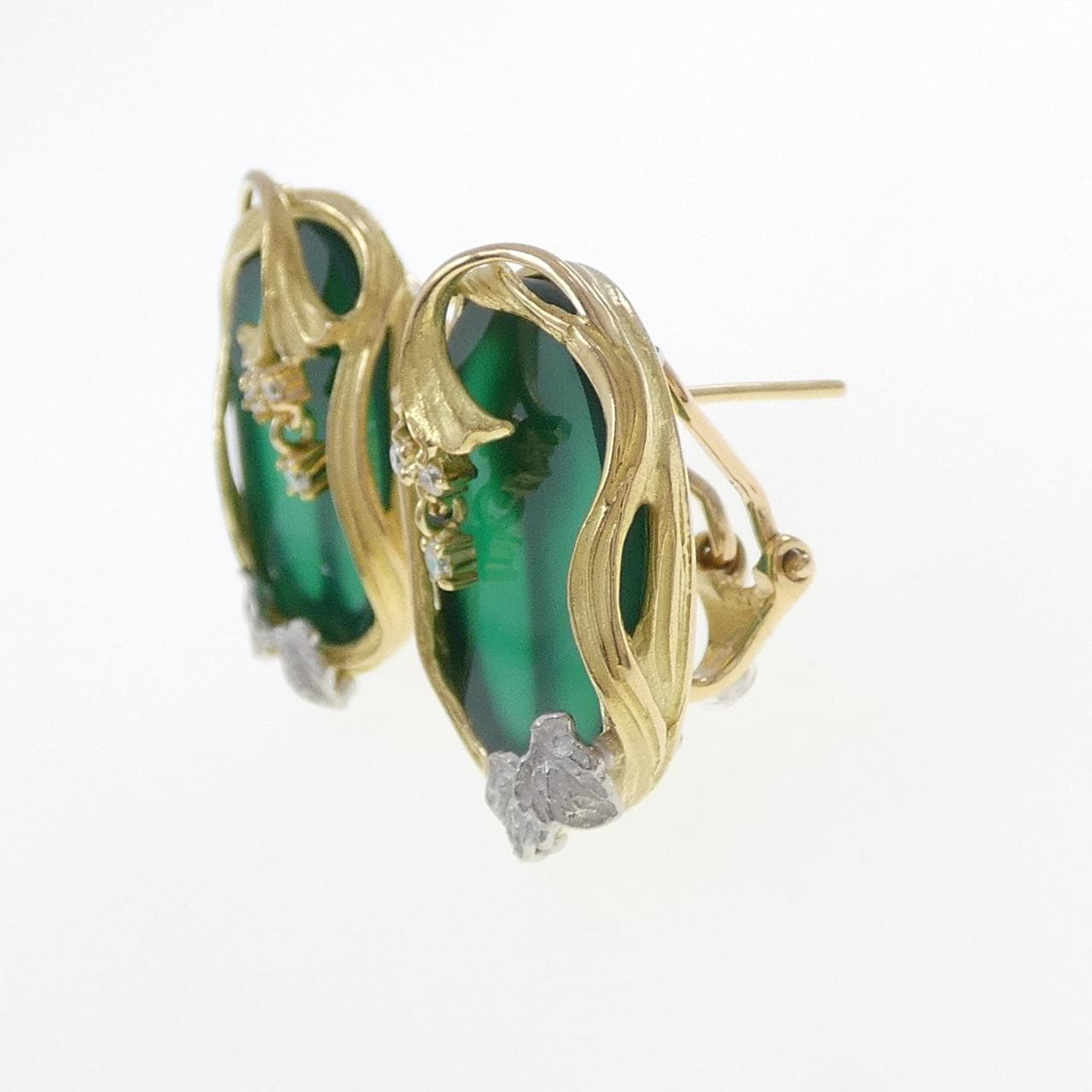 アズ タイム カルセドニー ピアス