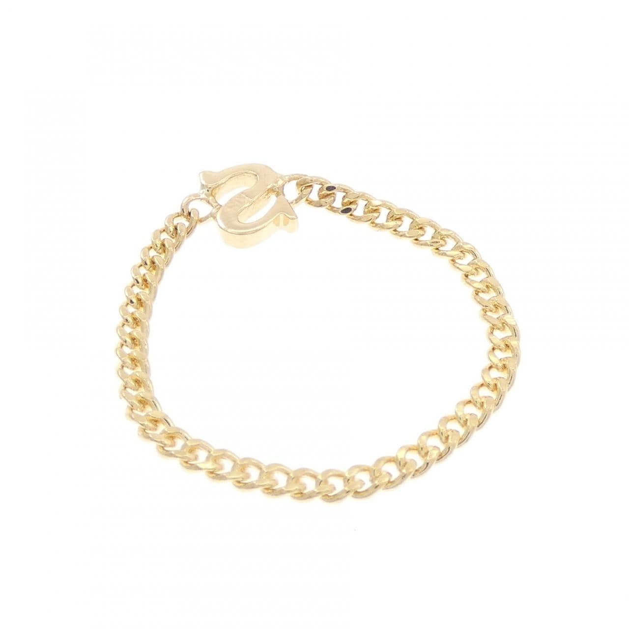 K18YG イニシャルS リング