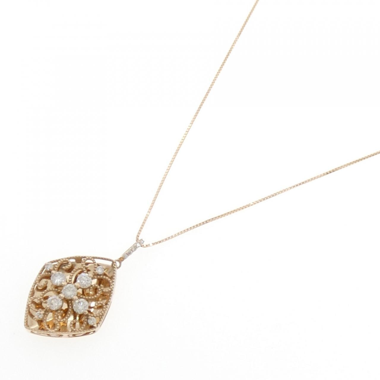 K18PG ダイヤモンド ネックレス 0.80CT