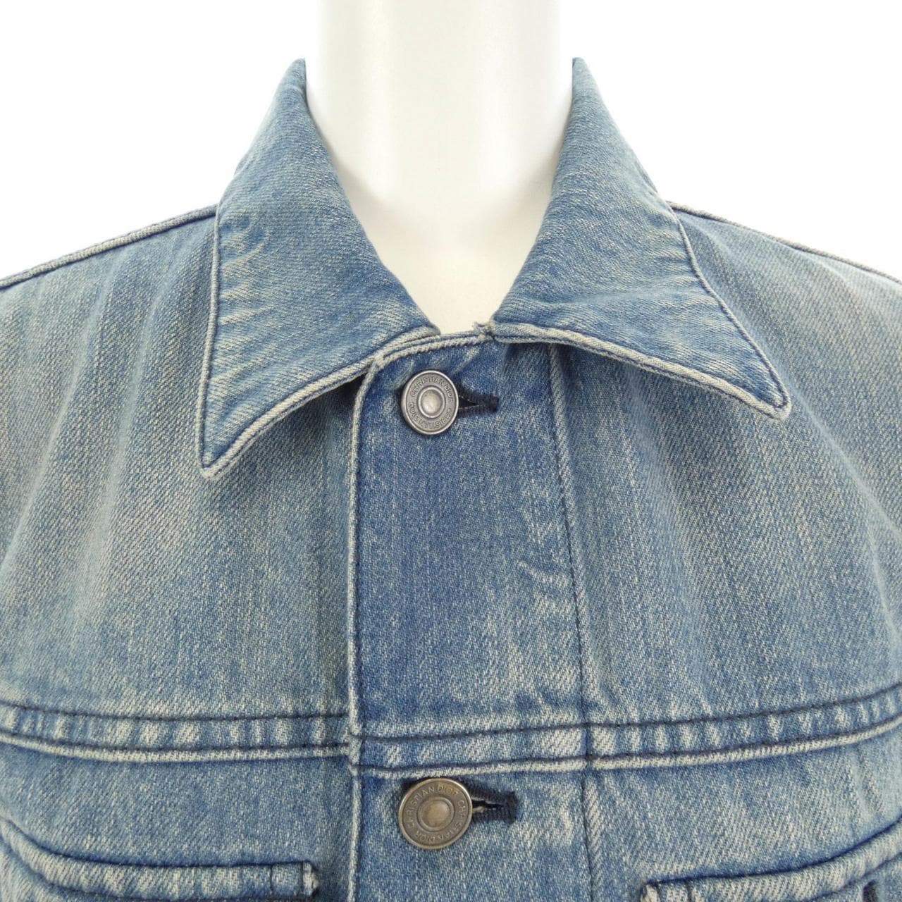 Denim Couture Cropped Jacket Blue Raw Cotton Denim | DIOR TH