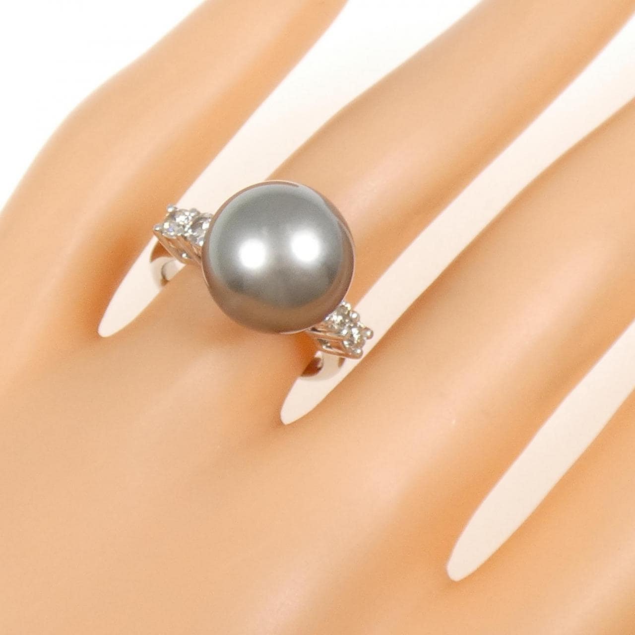 PT900 黒蝶パール リング 12.4mm